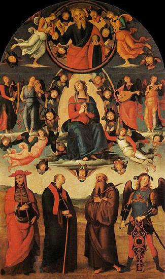 Pietro Perugino Assumption of the Virgin with Four Saints China oil painting art